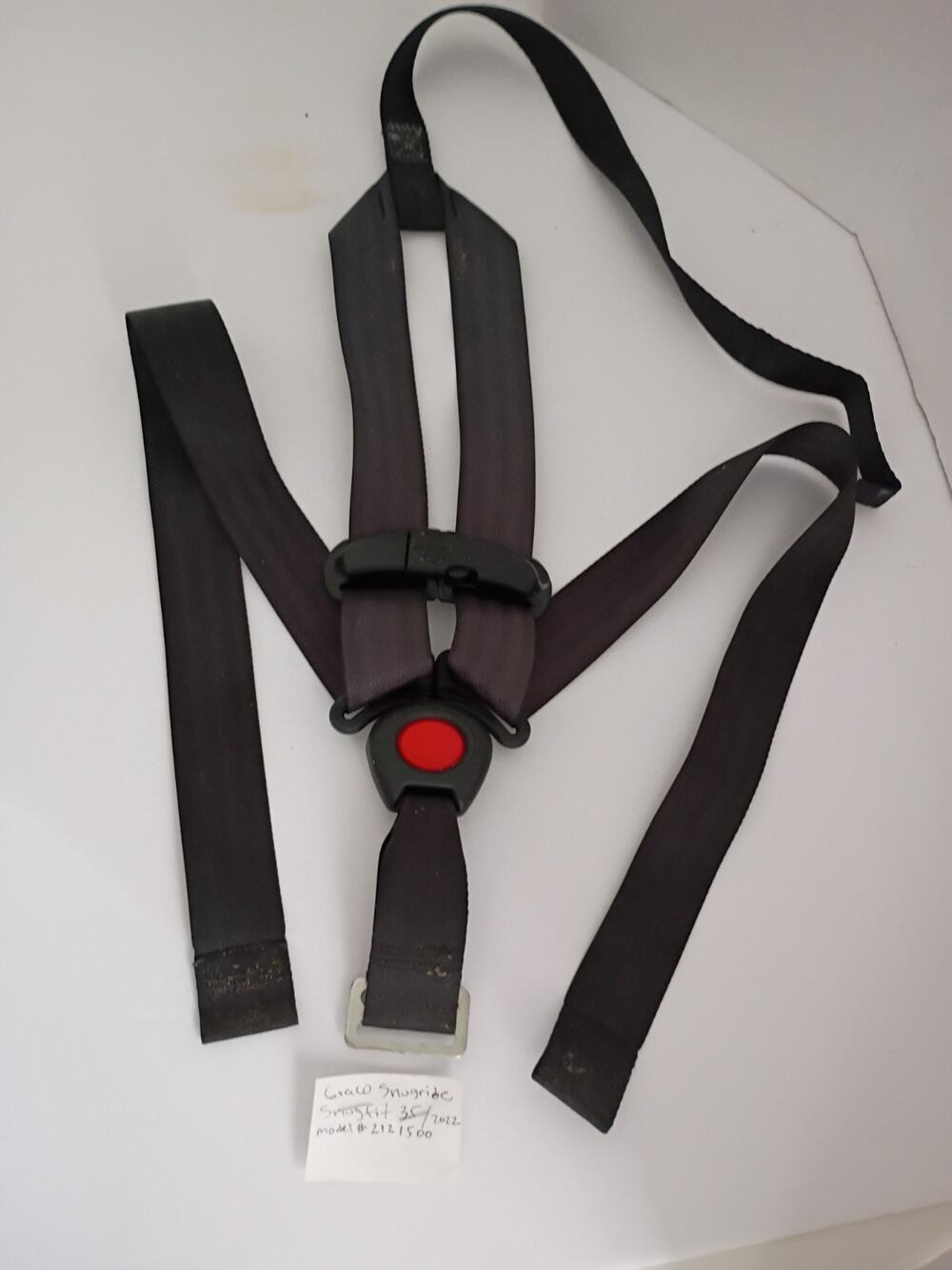 Graco Snugride Snugfit 35 Seat Belt Strap Harness Black Safety Clip 5 Point Part